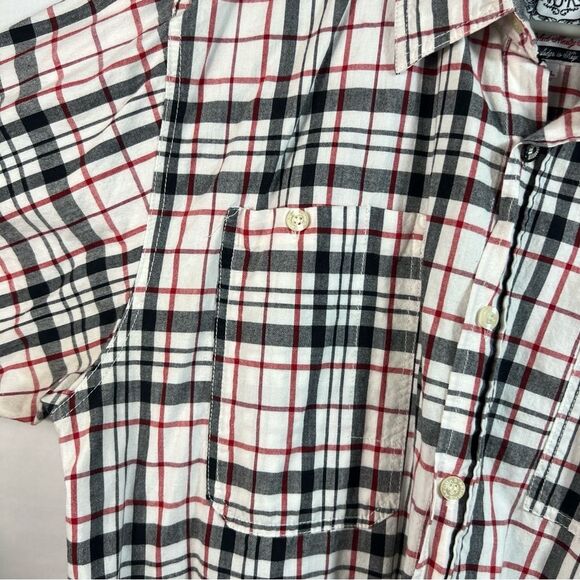 Men's Akdmks Plaid Button-Up Long Sleeve Shirt 0630 - Picture 9 of 14